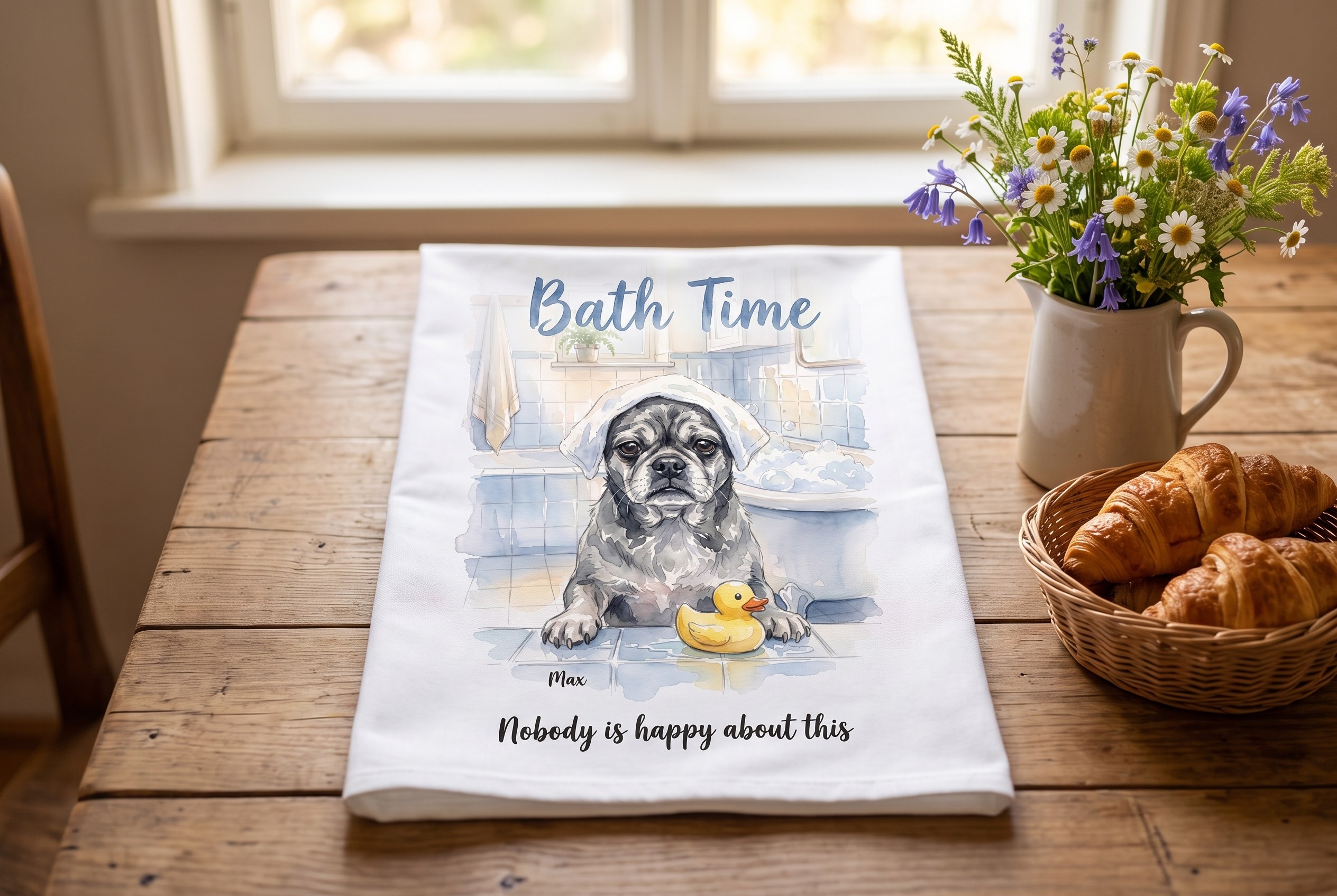 A towel a customer made — Bath Time