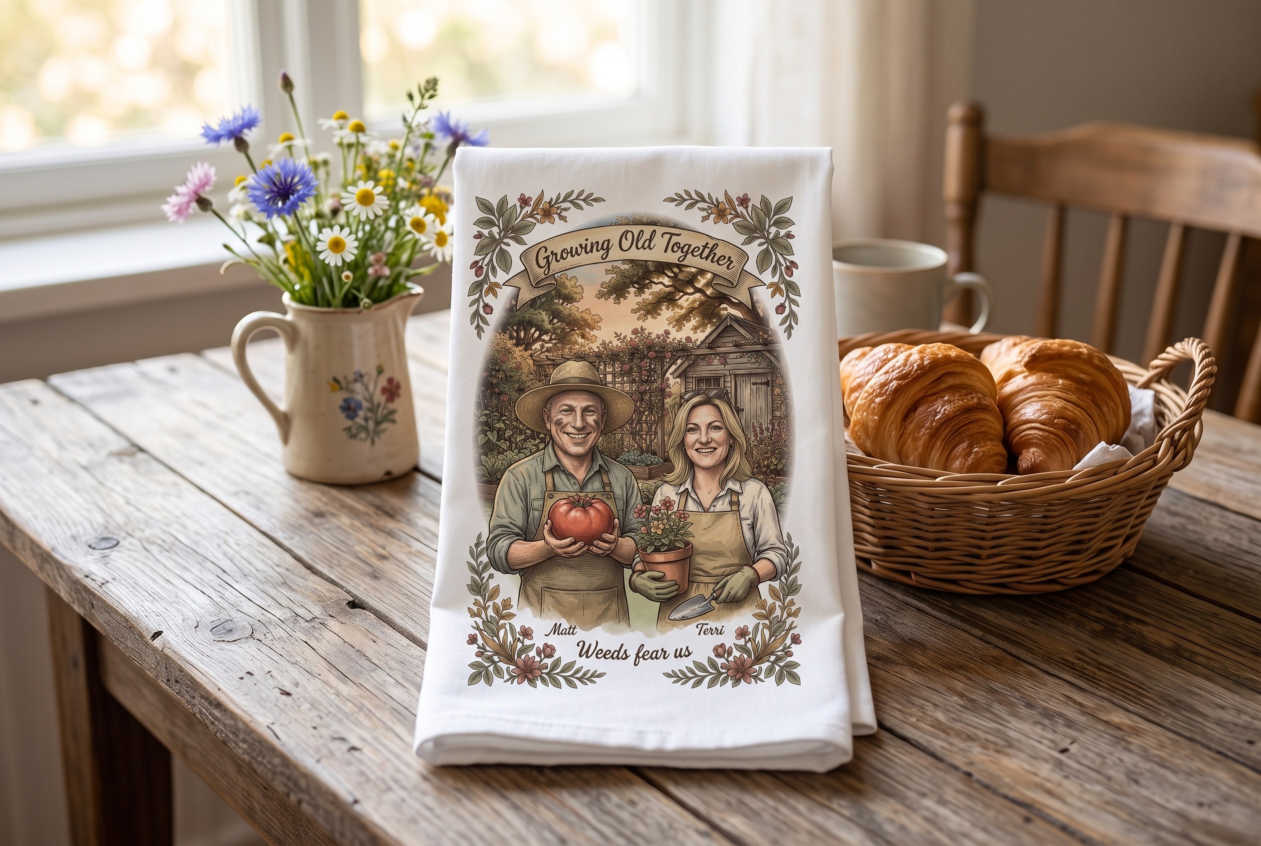 A towel a customer made — Gardening